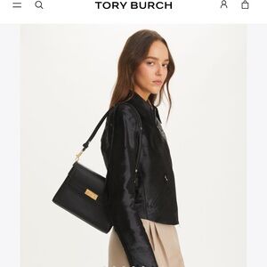 Tory Burch Black Lee Radziwill Shoulder Bag